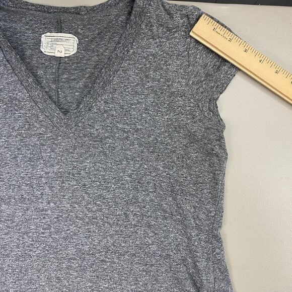 Current Elliott V Neck Trapeze Dress 2 Medium Large Heather Gray Pockets T Shirt - Picture 6 of 14